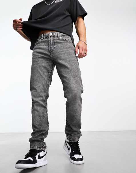 STRAIGHT FIT JEANS - Gray