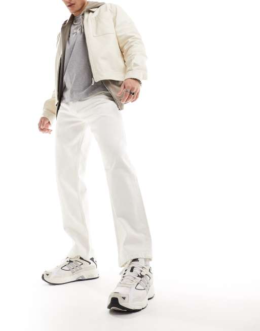 Pull&Bear straight fit pants in ecru