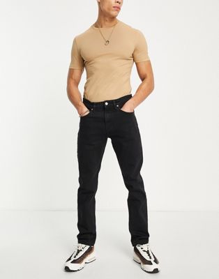 Pull&Bear straight jeans in black