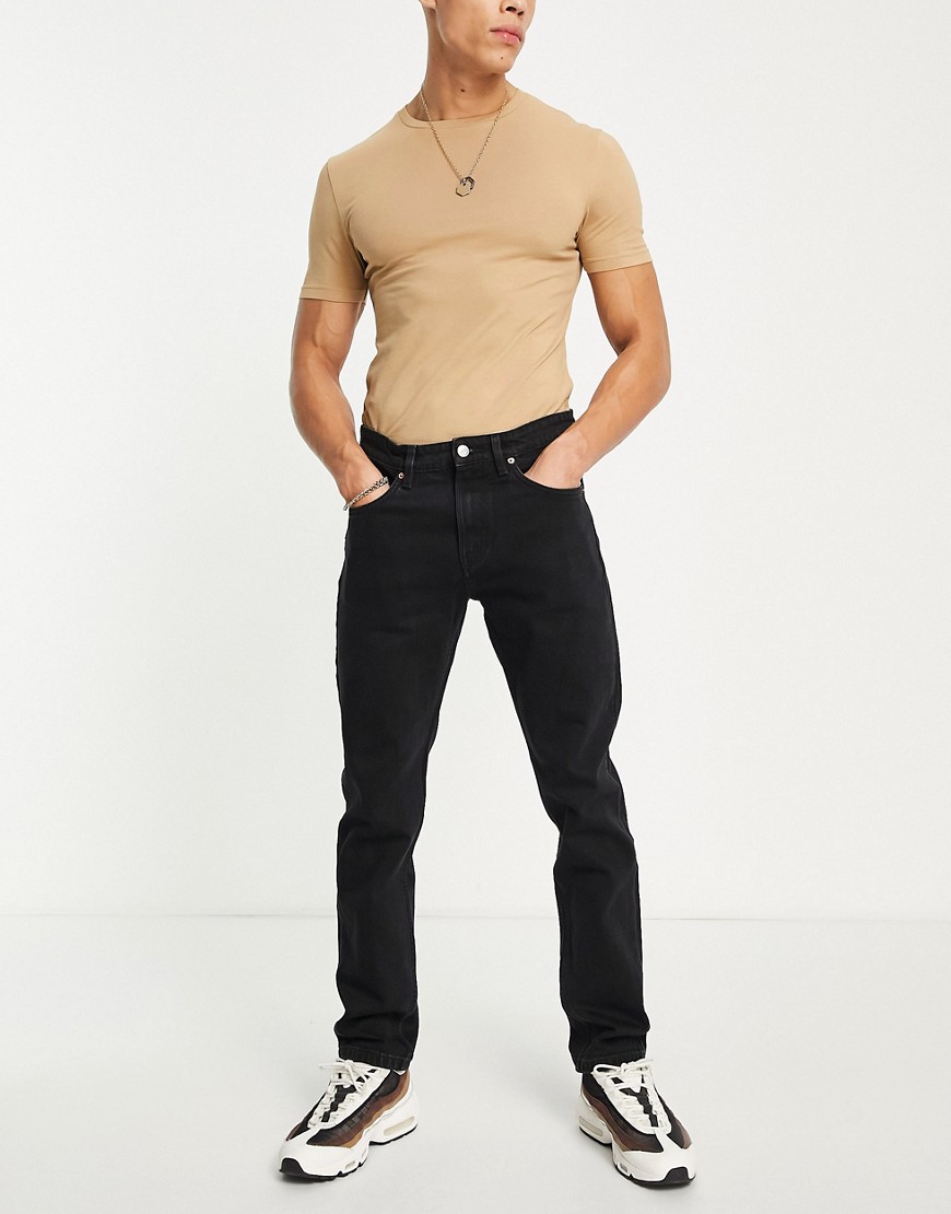 Pull & Bear Straight Jeans In Black