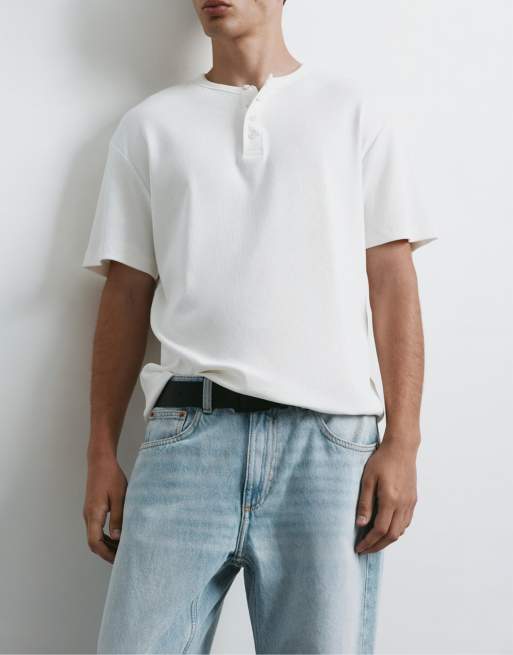 Pull&Bear – Straight Jeans in Blass-Indigo, 3 von 7