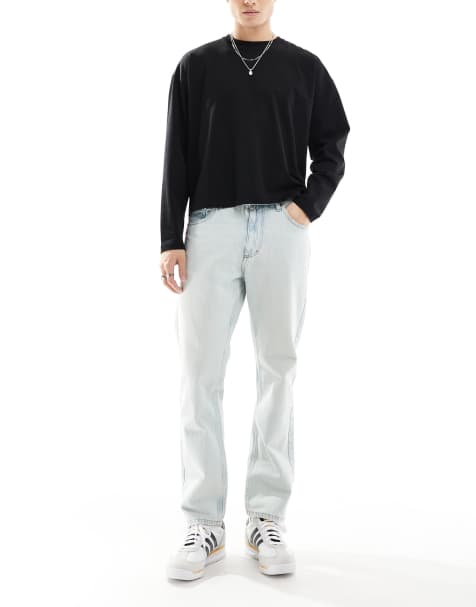 Pull&Bear – Straight Jeans in Hellblau mit Vintage-Schnitt - view 1