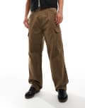 [Pull & Bear] Pull & Bear straight leg cargos in brown 42 BROWN