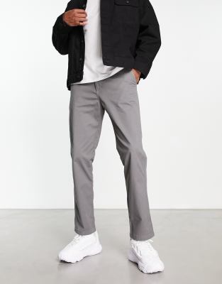 Pull&Bear straight leg chinos in grey | ASOS