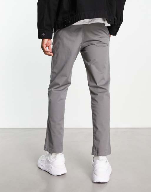 Pull&Bear straight leg chinos in grey