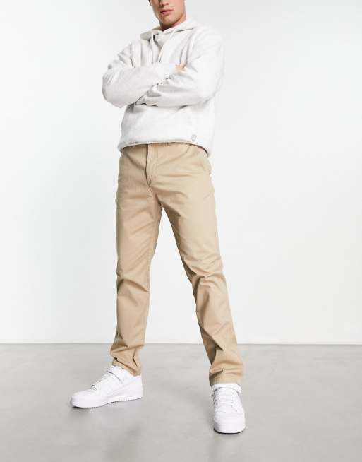 Pull&Bear straight leg chinos in stone