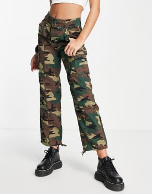 straight fit camo pants