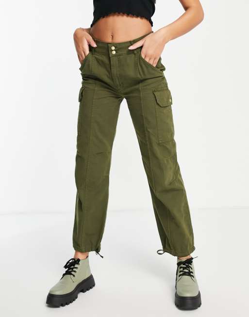 Cropped cargo hot sale pants