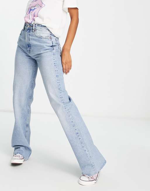 Pull&Bear straight leg dad jean in light blue