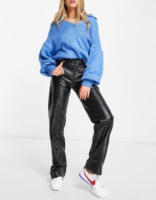 pull on leather pants