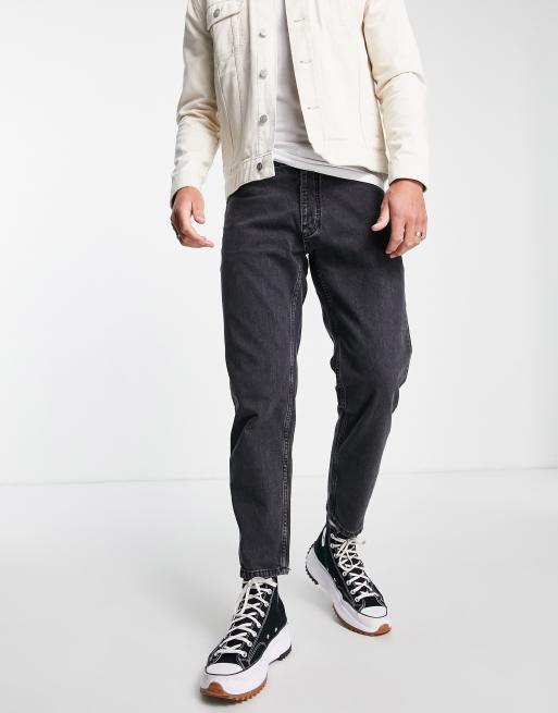 Pull&Bear straight leg jeans in black | ASOS