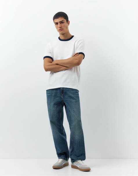 Pull&Bear Straight-leg jeans in dark blue