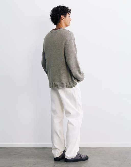 Pull&Bear Straight-leg jeans in off-white, 2 of 7