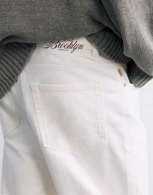 Pull&Bear Straight-leg jeans in off-white, 5 of 7