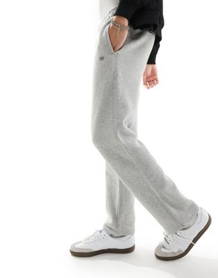Pull&Bear straight leg joggers in grey