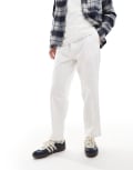[Pull & Bear] Pull & Bear straight leg pants in white M WHITE