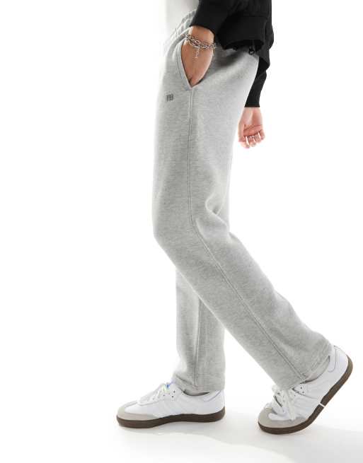 Pull&Bear straight leg sweatpants in gray