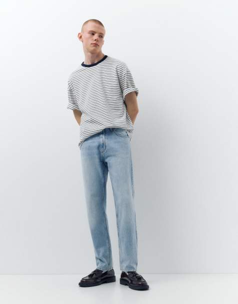 Pull&Bear Straight-leg vintage jeans in pale indigo