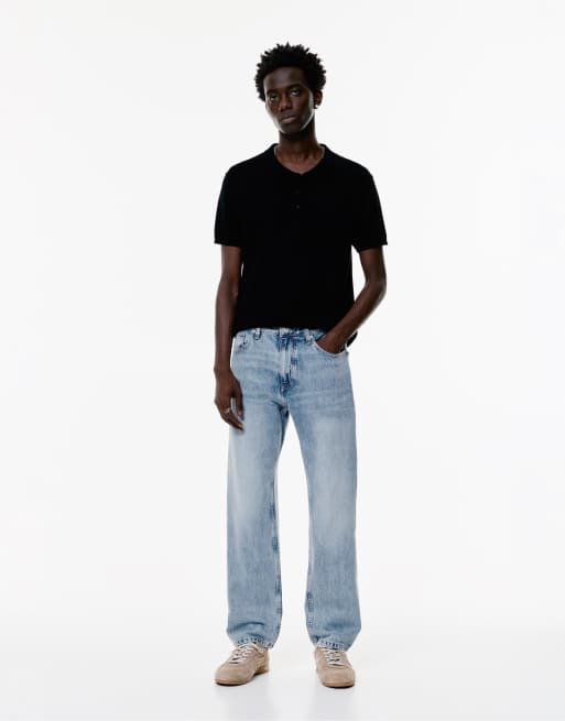 Pull&Bear Straight-leg vintage jeans in pale indigo