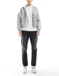 [Pull & Bear] Pull & Bear straight vintage fit jeans in black 40 BLACK