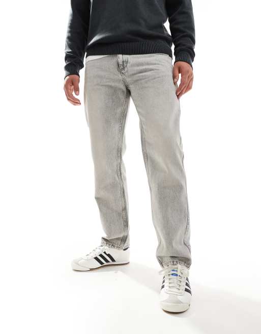 Pull&Bear straight vintage jean fit in grey