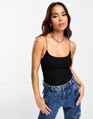 Strappy ribbed crop top - PULL&BEAR
