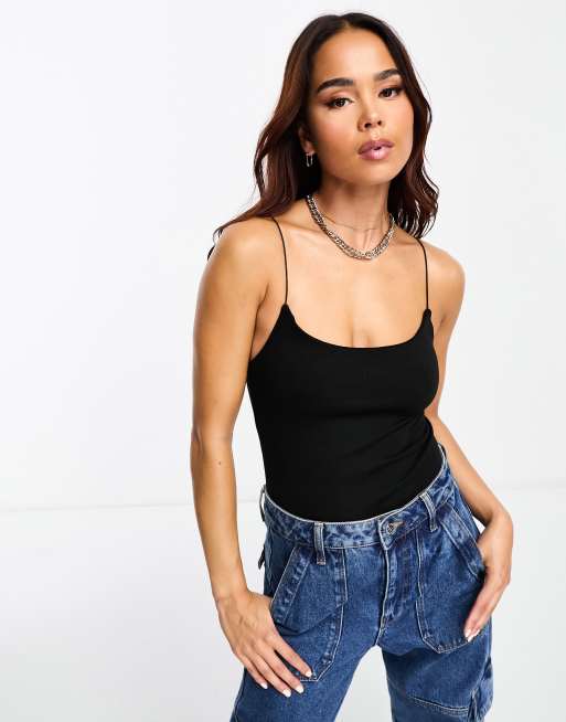 Basic spaghetti strap bodysuit - PULL&BEAR