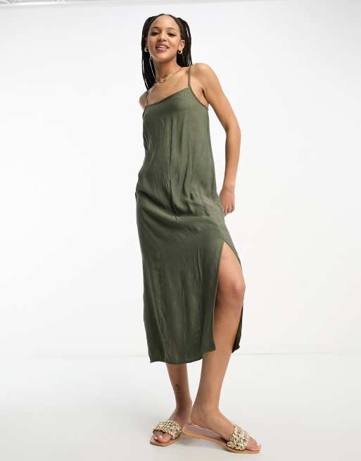 Strappy linen clearance dress