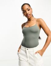 Femme Luxe off shoulder crinkle detail corset top in soft lime