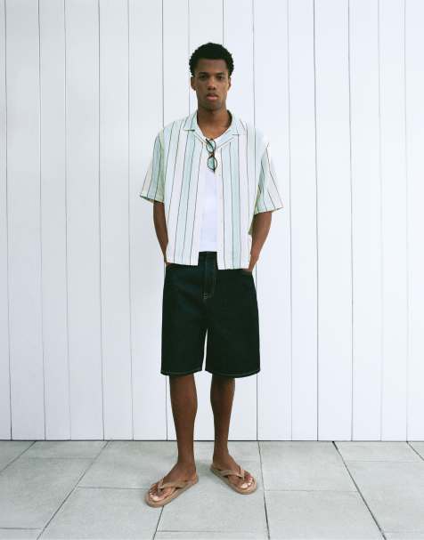 Pull&Bear - Stribet skjorte i rustikt design - view 1