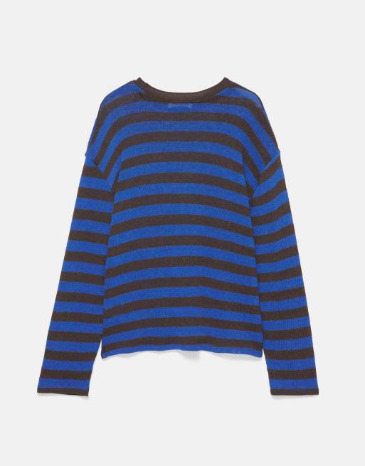 Pull&Bear stribet strik-T-shirt, 7 af 7