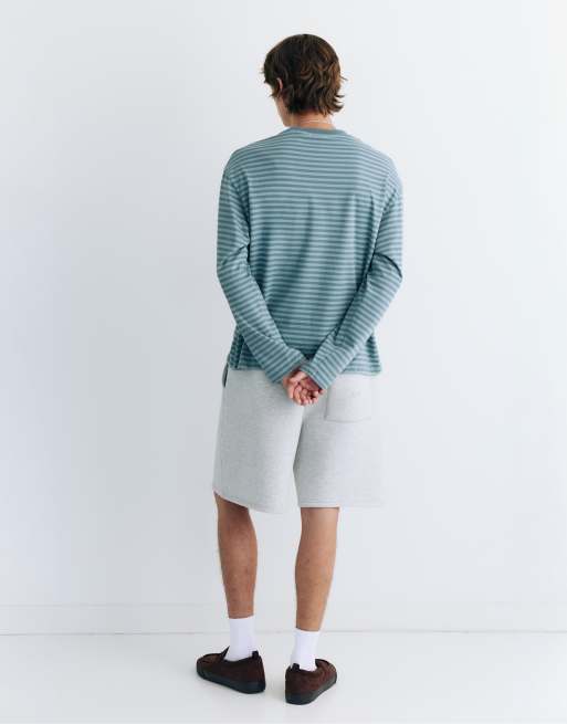 Pull&Bear stribet stwd T-shirt i blå, 2 af 7