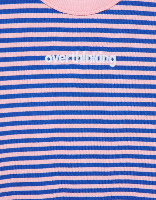 Pull&Bear stribet tanktop i mørkeblå, 7 af 7