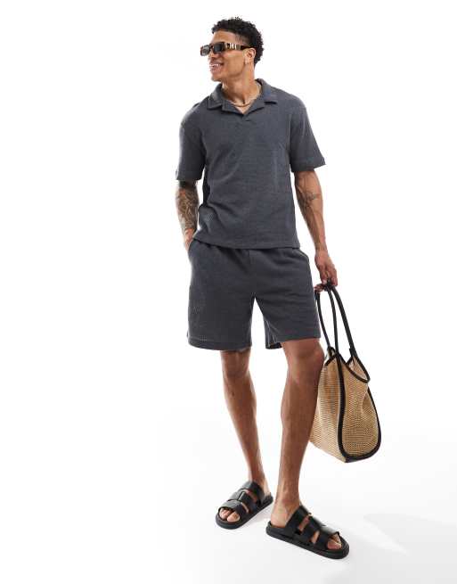 Pull&Bear – Strick-Set in Dunkelgrau
