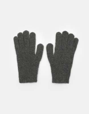 Pull & Bear - Strickhandschuhe in Grau