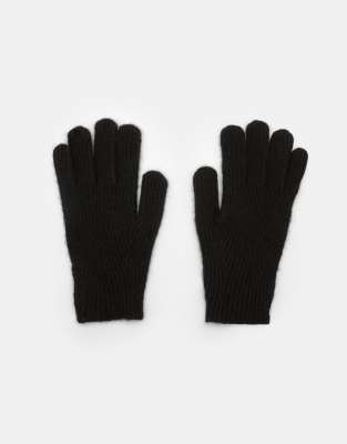 Pull & Bear - Strickhandschuhe in Schwarz