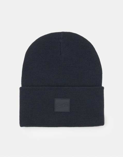 Pull&Bear – Strickmütze in Marineblau - view 1