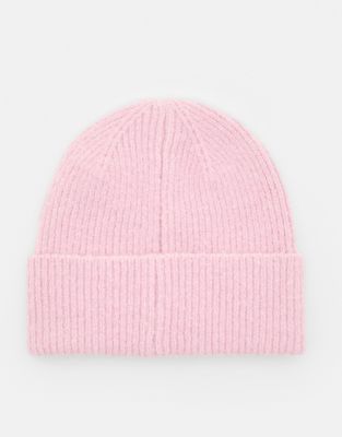 Pull & Bear - Strickmütze in Rosa