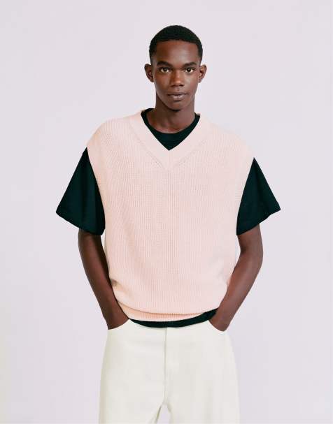 Pull&Bear Strickweste in Rosapink - view 1