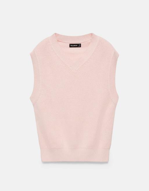 Pull&Bear Strickweste in Rosapink, 5 von 7