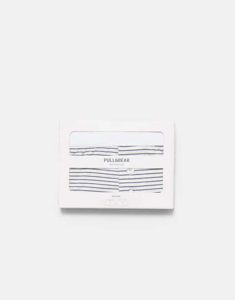 Pull&Bear Striped boxer shorts in blue - view 1