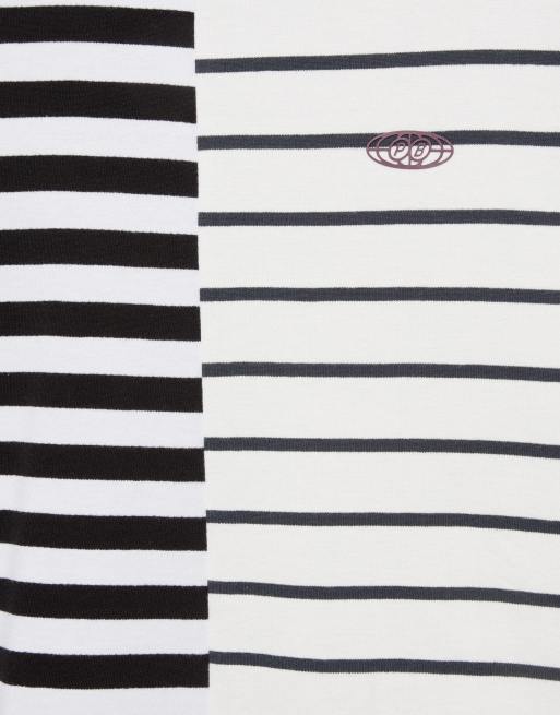 Pull&Bear Striped relaxed fit t-shirt in striped, 3 of 4
