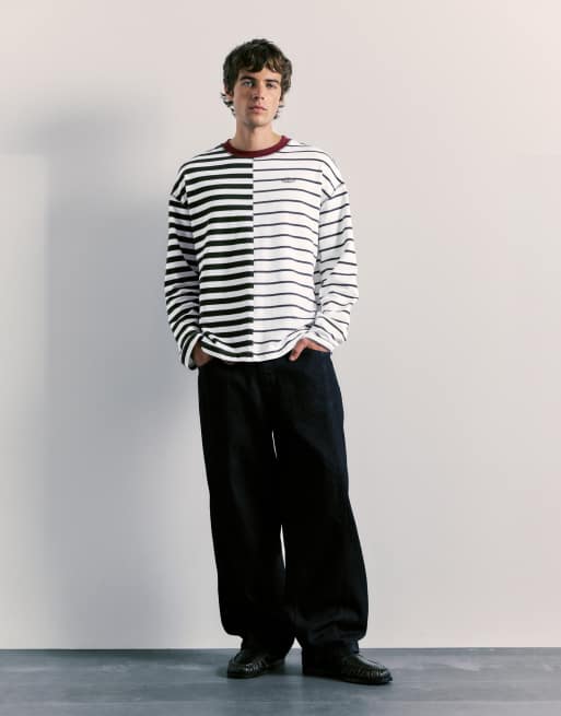 Pull&Bear Striped relaxed fit t-shirt in striped, 5 of 7