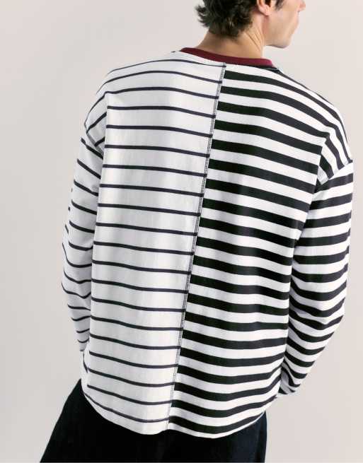 Pull&Bear Striped relaxed fit t-shirt in striped, 6 of 7