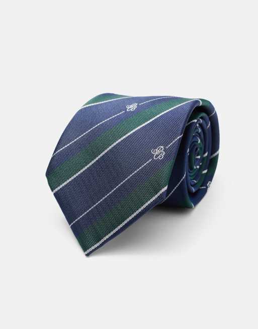 Pull&Bear Striped tie in blue, 2 of 4