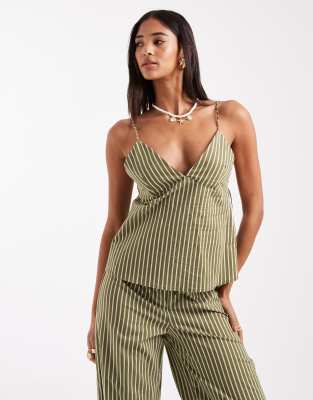 striped top in green - part of a set