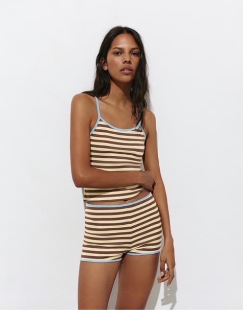 Pull&Bear stripes set in yellow - view 1