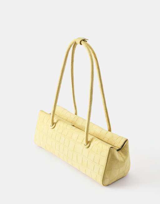 Pull&Bear strukturierte Schultertasche in Gelb, 2 von 5