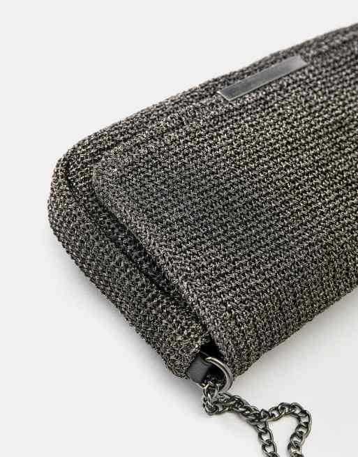 Pull&Bear strukturierte Schultertasche in Silber, 4 von 4