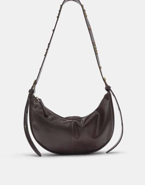 Pull&Bear Studded cross body bag in brown - view 1